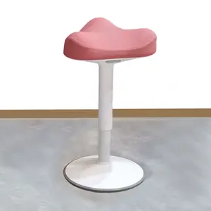 Tedarikçi ev ofis ergonomik plastik dışkı aktif ayarlanabilir yükseklik döner ayaklı masa denge sandalye Wobble yastıklı tabure