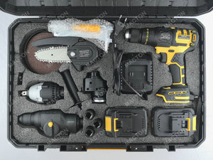 Ensemble d'outils 5 en 1 : Clé à chocs, perceuse à percussion, meuleuse d'angle, marteau, scie circulaire, outils électriques sans balais - Product Image 4