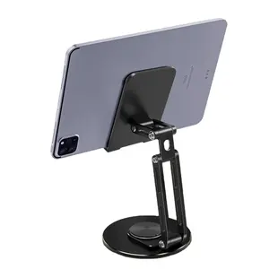 Unique Rotating Metal Holder Mobile Phone Accessories Display Stand Rack Multi-angle Adjustable Folding Desktop Phone Stand