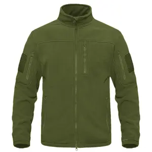Giacca tattica in pile con Zip intera personalizzata cappotti termici da lavoro caldi giacca da Safari da uomo Outwear giacca a vento