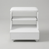 Nouvelle arrivée, table de manucure moderne de qualité supérieure, blanche, avec tiroir et roulettes, pour salon de manucure et pédicure, mobilier