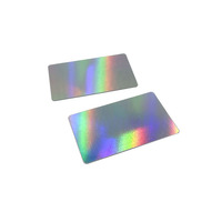 Carte à puce de médias sociaux à effet arc-en-ciel carte NFC PVC hologramme imprimable avec code QR unique