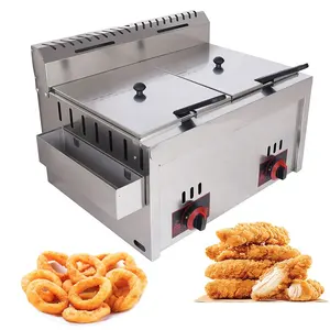 Commercial Counter Top French Fry Machine Use Burger Gas Deep Fryer 5 Liters Propane for Sale Near Me