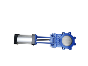 Válvula de cuchilla elevadora neumática con brida de acero al carbono PZ673X-10C personalizada de alta calidad - Product Image 6