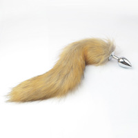 Queue de renard en fausse fourrure, silicone et métal, plug anal, jouet sexuel pour femme, pour jeux coquins