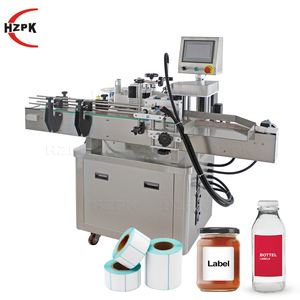 HZPK ARLM-160B Automatic Small Cosmetics Jar Plastic Glass Wine Round Oil Bottle Sticker Label Applicator Labeling <b>Machine</b> - Product Image 1