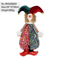 Nouveauté : Décoration de Noël en peluche rouge, collection de poupées clown déguisé, artisanat délicat pour la maison, cadeau de Noël