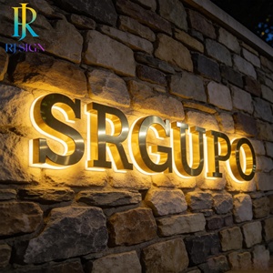 ป้ายไฟ LED 3 มิติ แบบมีไฟส่องด้านหลัง สีทองเงา สำหรับธุรกิจ ธนาคาร หน้าร้านค้า ป้ายโฆษณากลางแจ้ง - Product Image 2