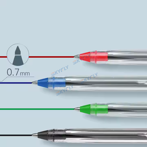 Stylo bille promotionnel simple et lisse pour fournitures scolaires, prix abordable, stylo bille 505 en plastique avec impression de logo - Product Image 3