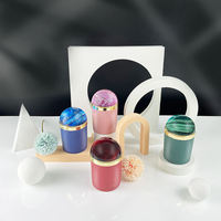 Luxuriöses Holzdocht-Paraffin-Duftkerzen-Set im Goldglas |   Diwali Spirituelles Geschenk für Yoga & Meditation mit Individuellem Duft