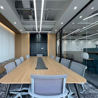 Interior Sliding Glass Door System Room Divider Partition Modern Office Commercial Glass Partition Wall for Fit Out