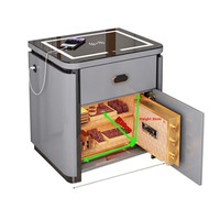Table de chevet intelligente avec chargeur sans fil, Bluetooth, verrouillage par empreinte digitale, commande vocale, design minimaliste moderne, meubles pour la maison
