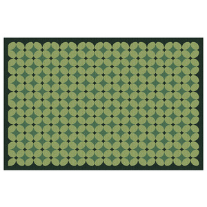 Tapis géométrique vert rectangulaire lavable en fibre de polyester pour salon, chambre et bureau - Product Image 2