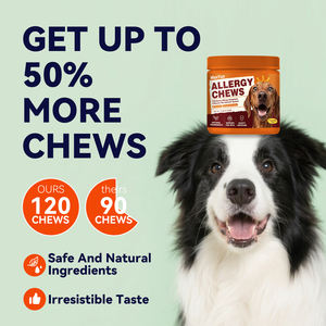 Friandises à mâcher multivitaminées pour chiens - Friandises naturelles pour chiens pour soutenir le système immunitaire et soulager les démangeaisons cutanées - Compléments en marque privée - Product Image 5