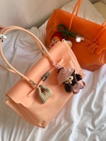 Bolso Jelly Firkin, Nueva Colección de Verano, PVC con Diseño de Caramelos, Resistente al Agua, Gran Capacidad, Bolso Tote de Uso Diario, Bolso de Hombro Draasher