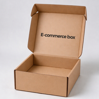 Boîtes d'expédition personnalisées avec logo imprimé, écologiques, recyclables, en carton ondulé E-Flute, certifiées FSC, haute qualité pour le commerce électronique
