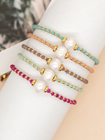 Bracelet en perles plaqué or Go2boho pour femmes, fait main, style bohème, idéal pour la plage, ensembles cadeaux, bijoux de mode, bracelet en perles de cristal