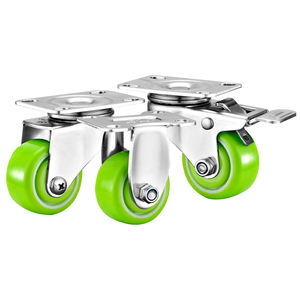 1,5 Zoll leichter Edelstahl Jinzuan PU-Nachlauf Anti-Rost-Möbel räder Nachlauf Wasserdicht Kleine SUS 304 Rollen - Product Image 2