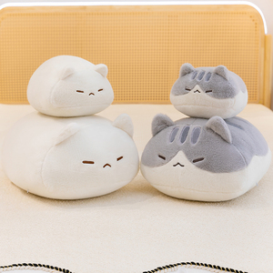 Juguete de Peluche Apilable de Gato con Diseño de Patchwork Multicolor, Cuerpo Redondo y Regordete, Relleno Suave y Esponjoso, Juguete de Peluche de Dibujos Animados, ¡Venta Caliente! - Product Image 6