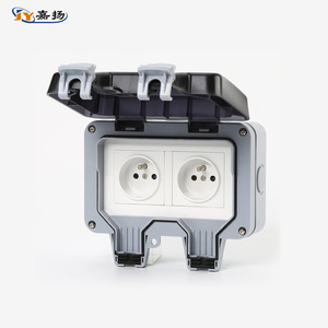 เต้ารับกันน้ำกลางแจ้ง Jiayang 2 ช่อง IP66 16A 230V สำหรับห้องน้ำและใช้งานภายนอกอาคาร - Product Image 2