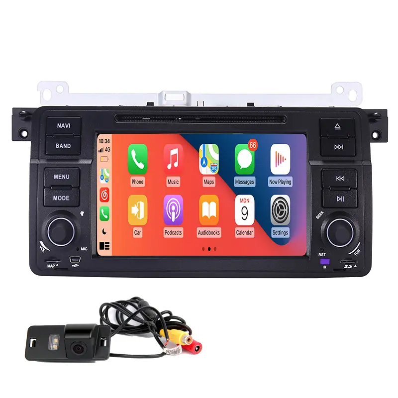 Harga Pabrik 2 Din Android 11 Mobil DVD GPS Navi untuk BMW E46 M3 Wifi 3G BT Radio RDS USB SD Stir Roda Peta Kontrol