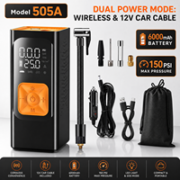 Pompe à air électronique portable 150 PSI pour pneus de voiture, gonfleur automatique avec détection intelligente, compresseur numérique, kit d'urgence pour SUV, VR, moto