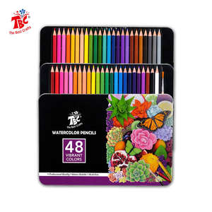 Ensemble <span class=keywords><strong>de</strong></span> 48 crayons aquarelle avec boîte en métal pour enfants et adultes, fournitures artistiques, crayons <span class=keywords><strong>de</strong></span> <span class=keywords><strong>couleur</strong></span> pour la peinture sur papier - Product Image 1