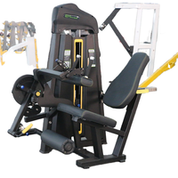 Machine de musculation professionnelle en acier à charges guidées pour soulevé de cuisse assis et extension de cuisse, avec fonctions réglables pour exercices dorsaux