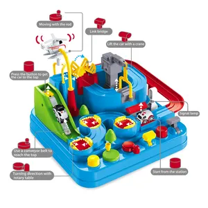 Huiye pista de carrera比赛火车轨道玩具组儿童礼物创意汽车冒险游戏儿童玩具