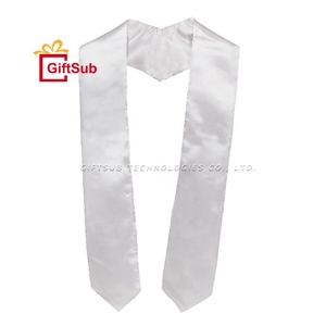 Estola de Graduación Sublimable de Poliéster Satinado Blanco de 72 Pulgadas, Regalo para Graduados de la Universidad RTS - Product Image 5