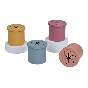 Großhandel individuelles Logo lebensmittel-klasse BPA-frei kinder fütterung becher baby wasser-becher 2 in 1 mit snack-deckel weiche silikon-wasserflasche - Product Image 6