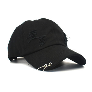 조절 가능한 워싱 데님 링 야구 모자 빈티지 힙합 아빠 모자 (청바지 스타일) - Product Image 6