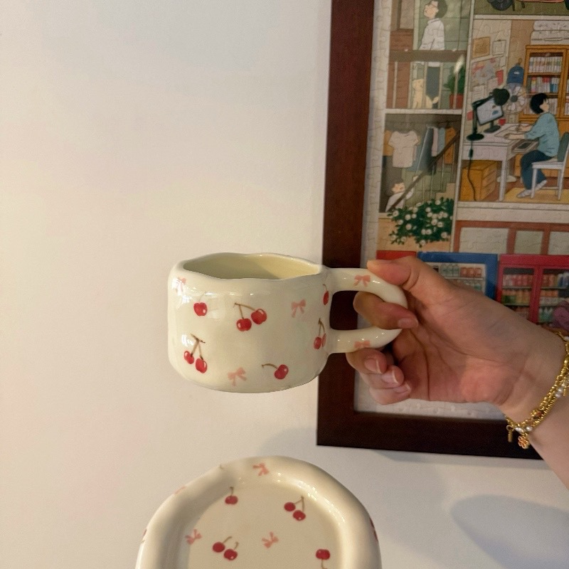 Tazza con fiocco in ciliegia 320ml - 320ml