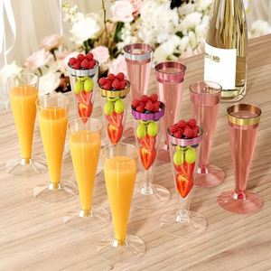 Copas de Champán Personalizadas, Copas de Vino de Plástico Desechables de 4.5 Oz para Compromiso, Boda, Fiesta de Cumpleaños, Copas de Cóctel al por Mayor - Product Image 5