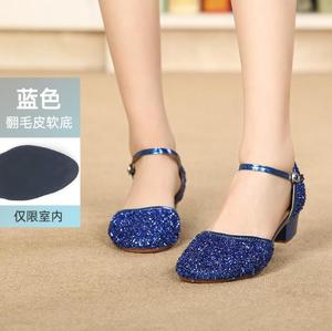 <span class=keywords><strong>Sandali</strong></span> bambina strass latino scarpe <span class=keywords><strong>da</strong></span> <span class=keywords><strong>ballo</strong></span> per bambini tacco alto principessa Glitter pelle traspirante antiscivolo scarpe - Product Image 2