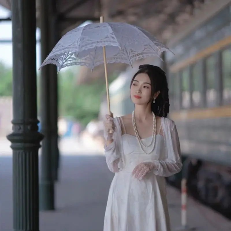 Кружевной зонт-зонт ручной работы
