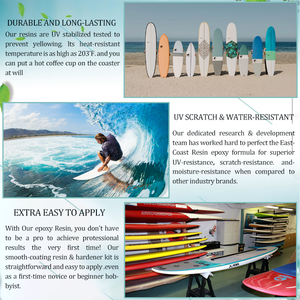 서핑 보드에 대한 도매 2:1 두 구성 요소 하드 타입 크리스탈 클리어 에폭시 수지 - Product Image 5