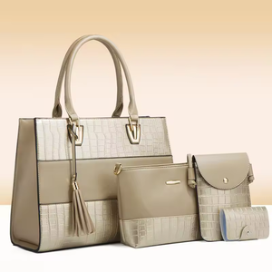 पश्चिम 4 पीसी सेट पर्स और हैंडबैग सेट किए गए महिला हैंडबैग के लिए महिला कंधे की थैलियों पर सेट - Product Image 5