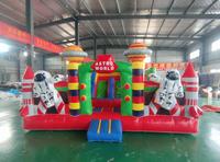 Grand toboggan gonflable commercial extérieur en PVC à double piste, château gonflable, aire de jeux pour enfants, toboggan gonflable géant à sec