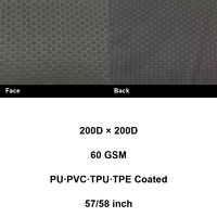 Tissu Ripstop 100% Nylon 200D*200D 60GSM Coupe-Vent et Résistant aux Déchirures pour Bagages d'Extérieur, Auvents, Sacs à Dos avec Revêtement PU/PVC/TPU/TPE