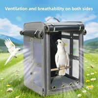 YBtoopet Yuebaitu Modèle 2516 XL Grand transporteur pour oiseaux de compagnie, pour perroquets, cockatoos noirs, ventilation des deux côtés, boîte rectangulaire