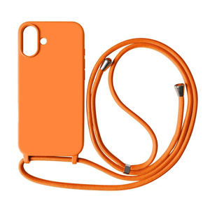 Étui de téléphone en corde orange pour <span class=keywords><strong>iPhone</strong></span> 17 Pro Max souple collier en TPU bandoulière lanière étui de téléphone pour <span class=keywords><strong>iPhone</strong></span> 17 Pro, 17 Air - Product Image 4