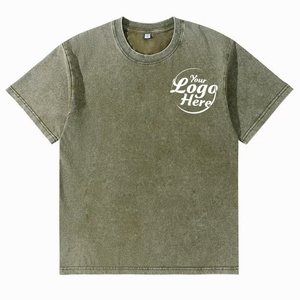 Pedido Mínimo de 50 Piezas, Camiseta Personalizada con Logotipo para Hombre, 230 g/m², Algodón Lavado Vintage, Corte Holgado con Hombros Caídos - Product Image 5