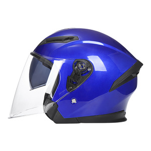 Casco de media cara ABS con doble visera y diseño sencillo para motocicleta y bicicleta eléctrica - Product Image 3
