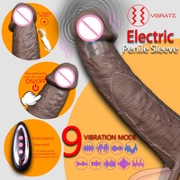 Énorme manchon pénien pour une croissance accrue, retardateur d'éjaculation, extenseur de pénis réutilisable, préservatif en silicone, jouet sexuel masculin LM-CT610-4