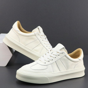 Calzado Deportivo Negro Casual con Cordones, Ligero, para Primavera, Otoño y Verano, con Suela de Goma Gruesa y Amortiguación, de Cuero Genuino, Gran Venta - Product Image 2