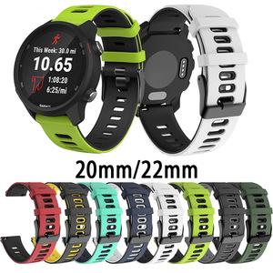 สายซิลิโคน20มม. 22มม. สำหรับ Garmin vivoactive 3 4 band Watch venu <span class=keywords><strong>2</strong></span> SQ Forerunner สายรัดข้อมือ645สำหรับ Garmin Forerunner 245 - Product Image 2