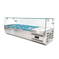 Table de préparation de salades commerciale PST 1.2SLT 1.2m avec bacs GN 1/9 - Organisateur haute capacité 2-8C Alimentation triphasée