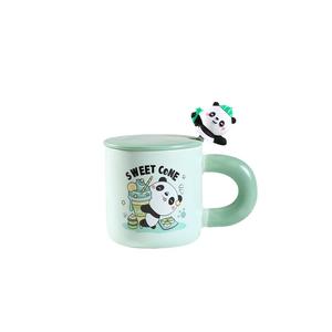 Solhui <span class=keywords><strong>pas</strong></span> <span class=keywords><strong>cher</strong></span> coréen mignon drôle tasse en céramique dessin animé panda tasse avec couvercle cuillère - Product Image 5