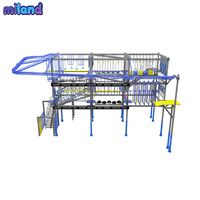Equipo de Circuito de Obstáculos Ninja Elevado, Torre de Desafío Vertical para Centros de Fitness, Modular, Venta al por Mayor, Certificado